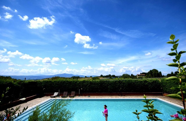 Apartment with fantastic view on the ground of organic farm, infinity pool