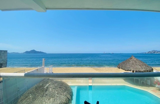 Beach front 2 bedroom, 2 bath 2nd floor condo with amazing views.