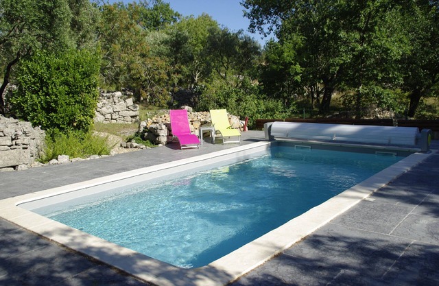 beautiful villa with private pool and turret.