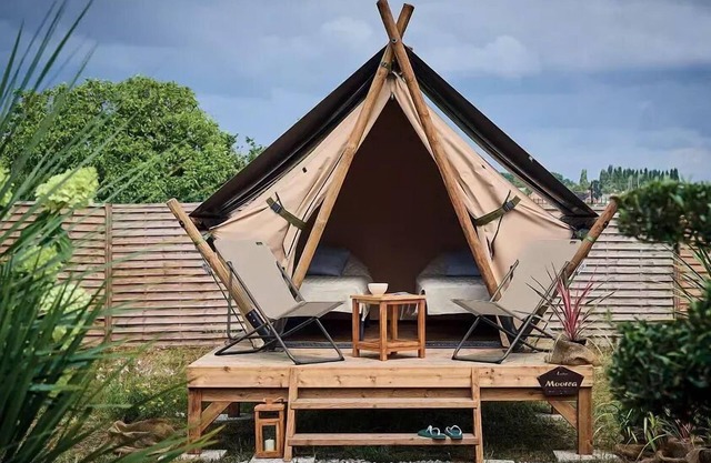 Camping Le Clos du Blavet * - Lodge Moorea 1 room 2 people Without sanitary facilities