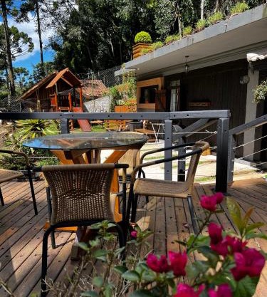 casa da flor com lareira