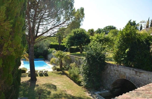 Château La Tuilière: pool and it's own wineyard