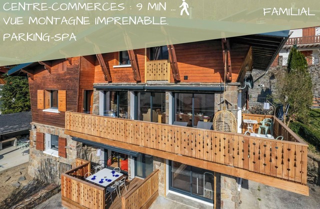 Chalet Hygge Saint-Lary center: 6 bedrooms /Spa /Breathtaking view /Secure parking
