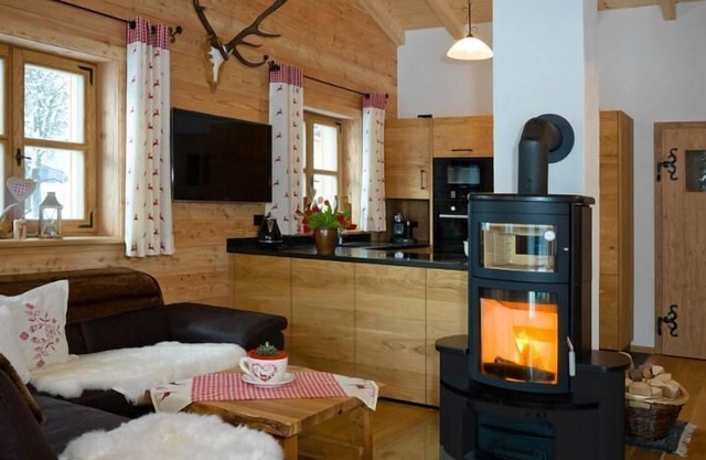 Chalet with sauna and outdoor seating area