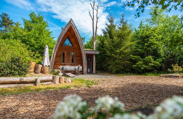 Chalet with sleeping loft, living room-bedroom and 1 bathroom