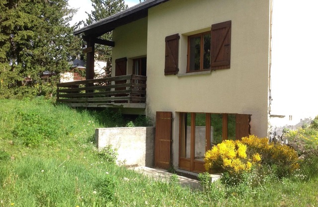 cottage in a quiet residential area on raised ground pine