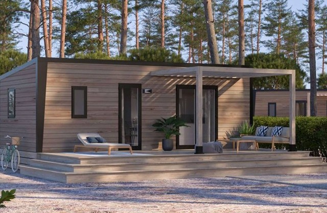 Cozy mobile home for 4 with terrace