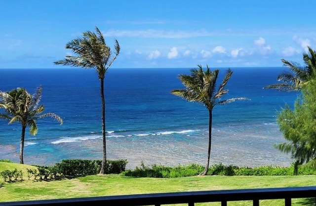 Cozy suite with lovely ocean views, washer/dryer & furnished lanai - near dining