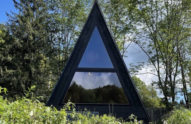 Creekside of the moon modern A-frame camp