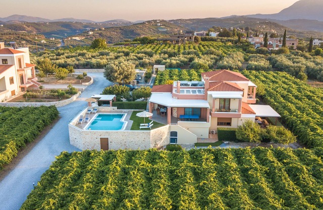Cretan Vineyard Hill Villa 2 | Private pool, panoramic view, beautiful vineyard