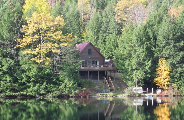 Custom 3-br Log Home: Perch Pond