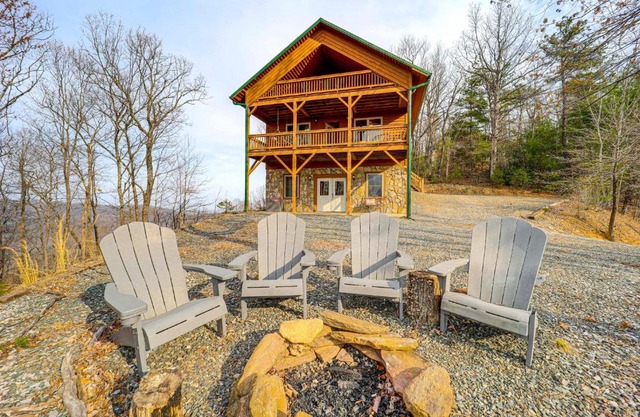 Deck and Views Blue Ridge Mountain Cabin