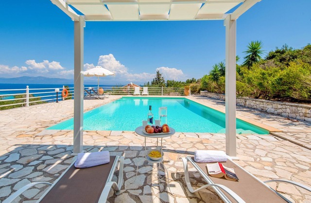 Dionisis Paxos Villa, 2-Story, Shared Pool, Sea Views, Modern Amenities