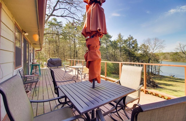 Dock & Water-View Deck: Home on Lake Dardanelle