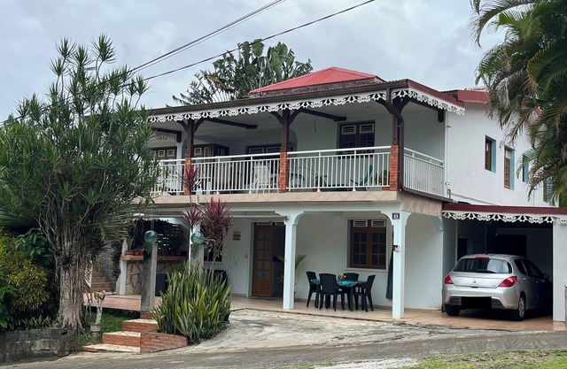 Downstairs 3-bedroom villa, pool, lush garden. Authentic Martinique.