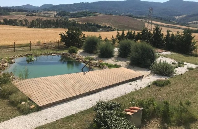 Ecological villa with bio-pool nestled in the Toscama countryside
