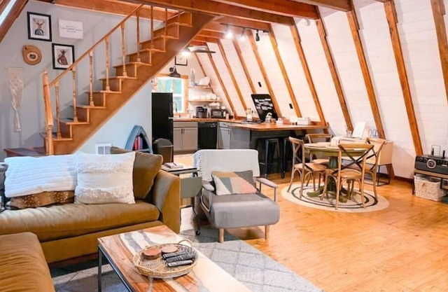 eleVAted Acres A frame w/Hot Tub, Near Fairy Stone State Park and Philpott Lake