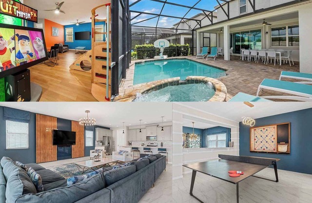 Epic Villa Near Disney w Treehouse & Superhero BRs, Theater, Arcade, & Game Loft