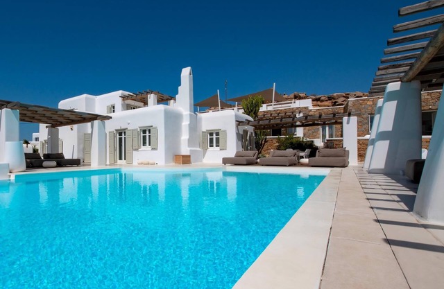 Excellent Tourlos Villa | 8 Bedrooms | Villa Opal | Stunning Sea and City Views