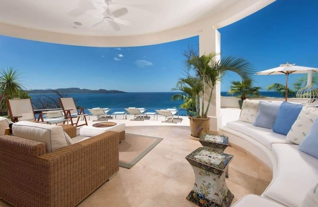 Exquisite Hilltop Villa with Luxurious Modern Design, Sweeping Ocean Views & Spa