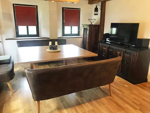 Ferienwohnung LATERNENSTUBE mit Familienbett - Rittergut Leppersdorf