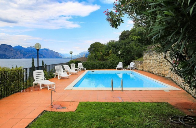 Flat Lake Garda with very panoramic view
