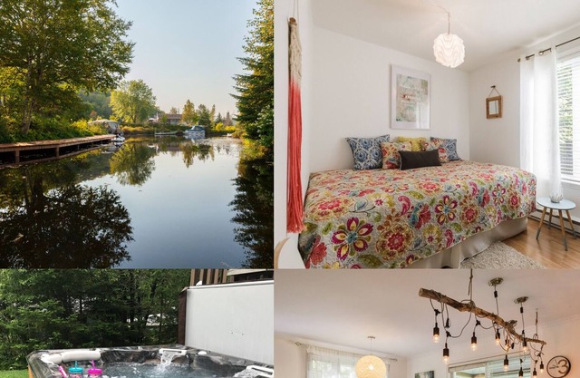 Friendly-family Cottage by the water * hot tub *fireplace* 40 min. Quebec City