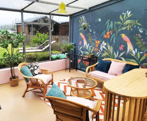 Gîte de la MUSE Centre ville - Jardin