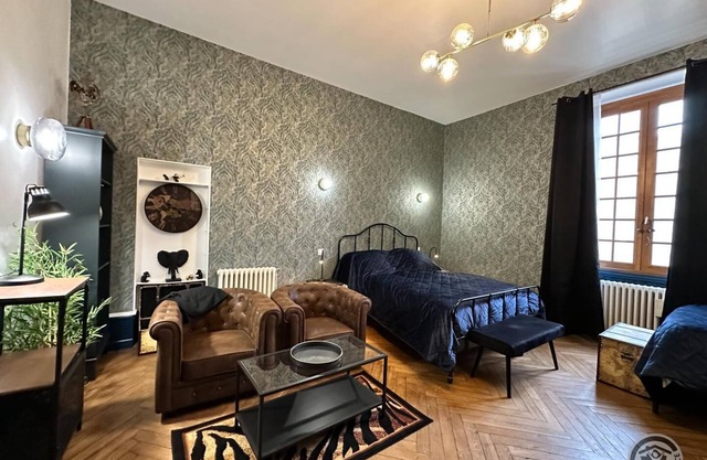 Gîte 1 large family room in the heart of the medieval town, garden