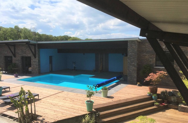 Gîte RANCH 38 m2 with terrace, heated pool, SPA and sauna