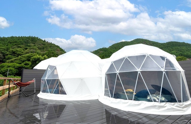 Glamping twin dome with toilet and semiopenair bath Room only plan/Ashigarakamigun Kanagawa