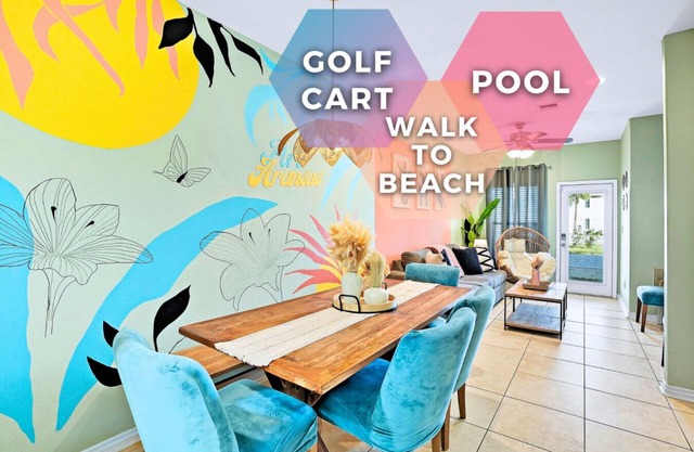 Golf Cart Walk to Beach Pool Pets Floor BR
