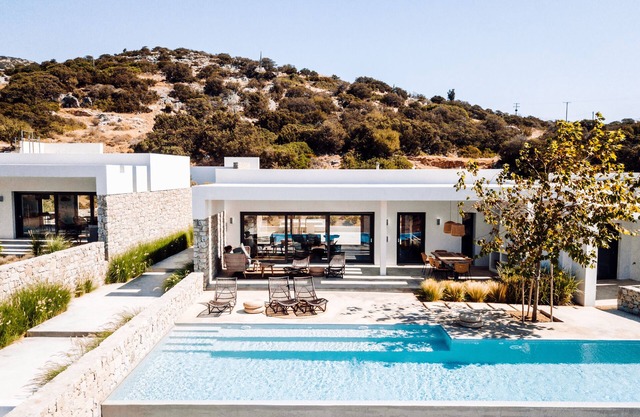 Hidden Hill South Villa in Naxos with pool