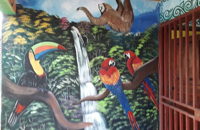 Holiday home with paintings of the Caribbean