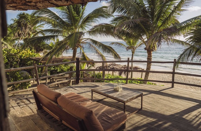 Holistic beachfront villa in the Sian Kaan | Tulum reserve for 14 people.