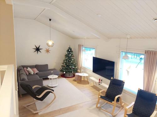House between pines
