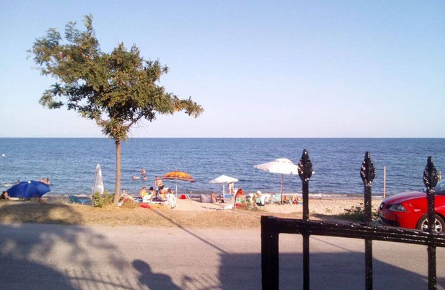 House in front of the beach