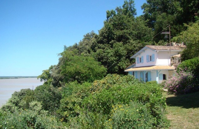House on cliff facing Gironde estuary