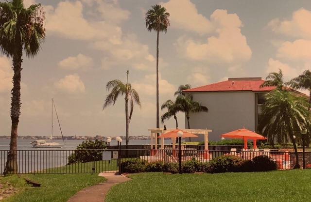 Immaculate Condo. Pool, Jacuzzi. Balcony with waterfront and nightly sunset.