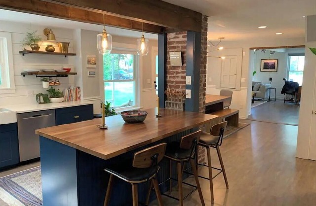 In the heart of town, a modern farmhouse