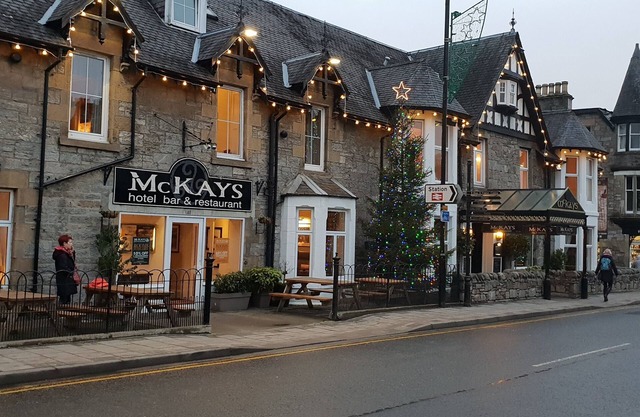 In the hub of Pitlochry Central.