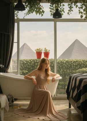 Jacuzzi pyramids view