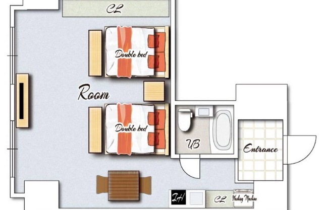 Junior Suite Room 2 double beds NonsmokingRoom /Miyazaki Miyazaki