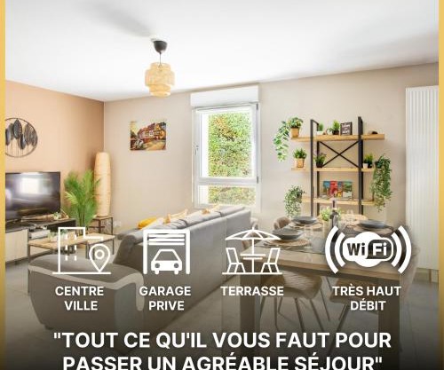 L'adresse Colmarienne - RDC - Terrasse - Garage