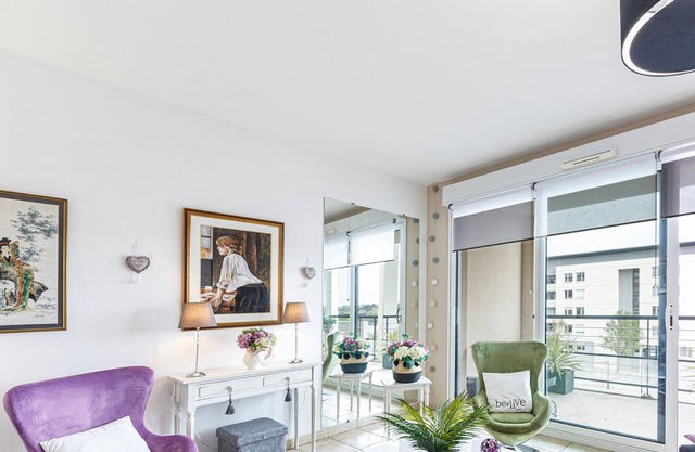 L'Aragon - Wifi - Balcon vue La Maine