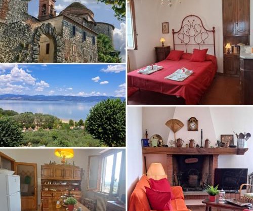 L'incanto del Trasimeno con giardino vista lago nel cuore di Castiglione