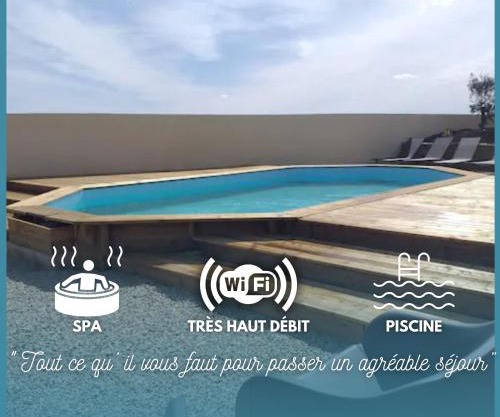La Bâtisse du Dolmen Clara, Spa et piscine