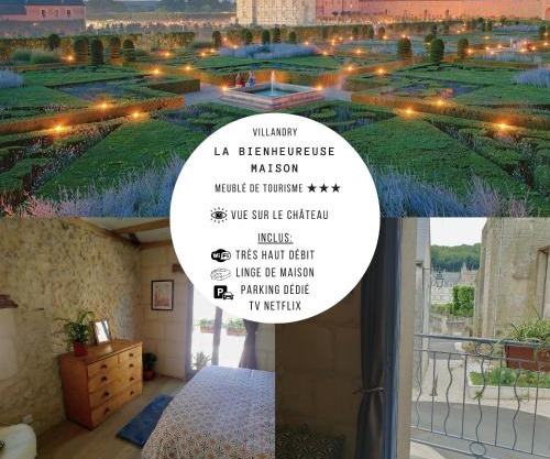 La Bienheureuse Maison, vue sur le Château de Villandry