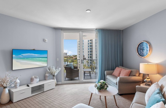 🌴Lagoon Pool-Partial Gulf View-Walk to beach-Beach Shuttle-Palms Resort #1603⛱️