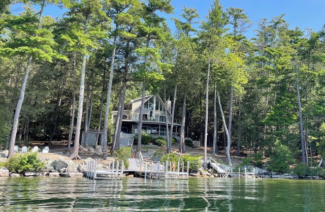 Lake Winnipesaukee waterfront home in quiet private location. Views!